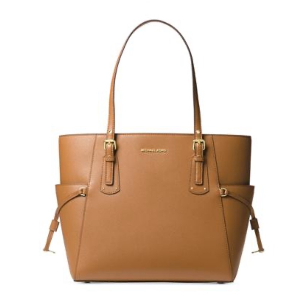 Michael Kors Brown Tote with Adjustable Lace-Up Sides